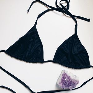 American Apparel Faux Leather Bikini Top